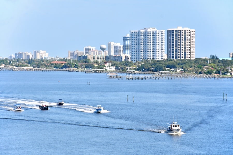 Boating on the river in Daytona